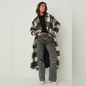 Checkered Oversized Coat from NA-KD - EU size 36